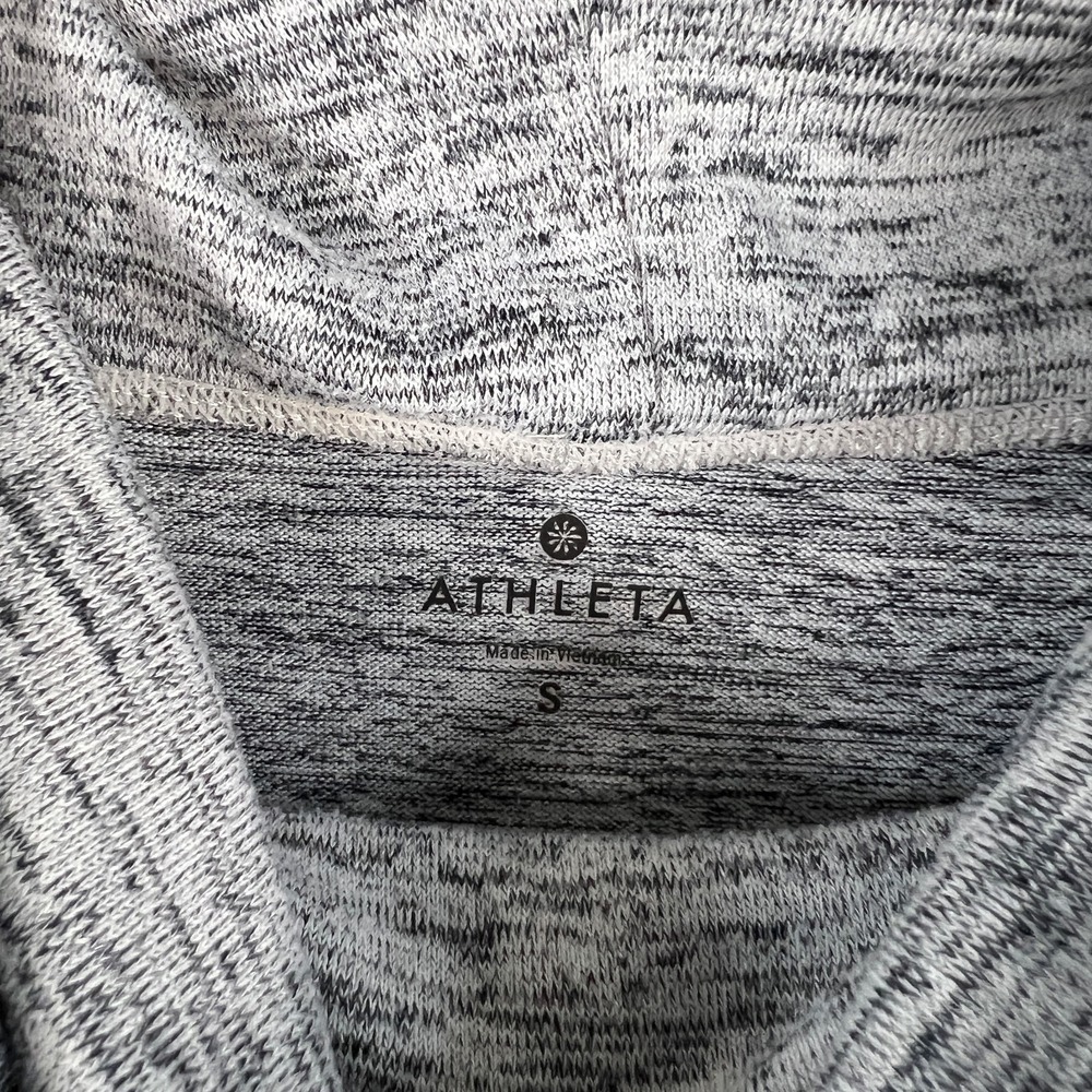 Athleta Blissful Cowl Neck Pullover Sweatshirt Gray Long Sleeve Lounge Top Small - Picture 4 of 8